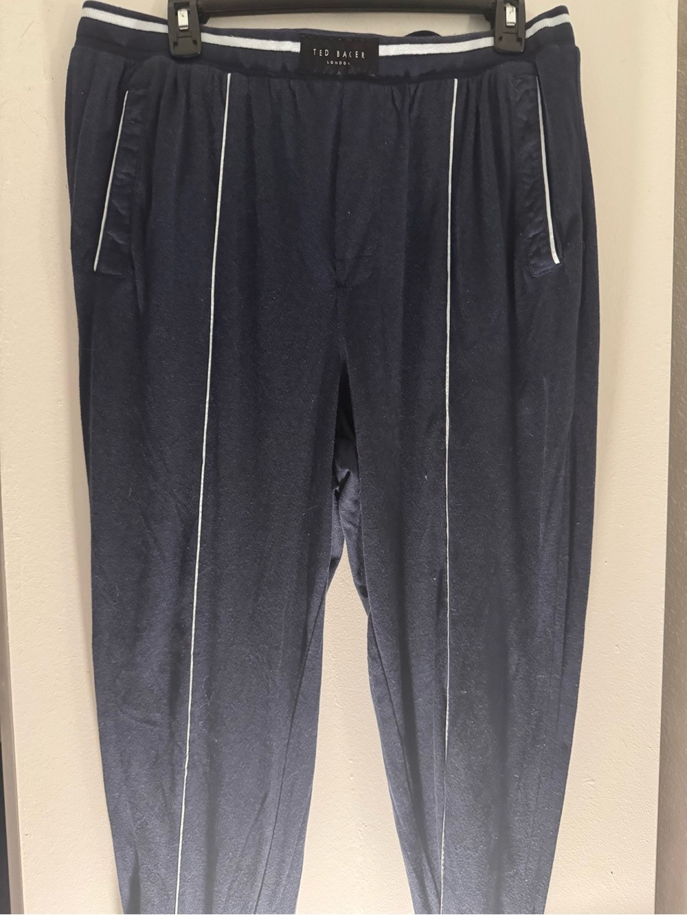 Ted Baker Navy Track Joggers with White Piping Size L